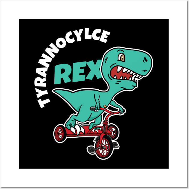 Dino Trex Tyrannocycle Rex Wall Art by HBfunshirts